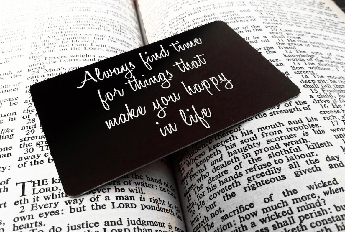 Personalized Metal Wallet Insert