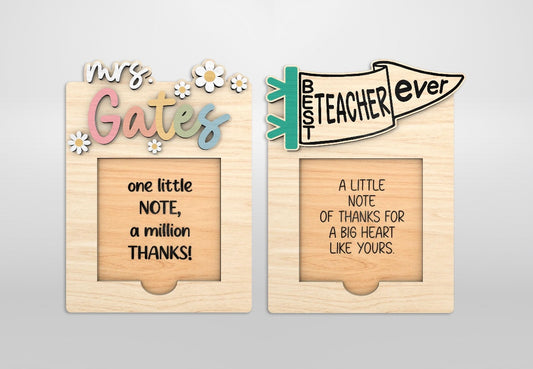 Personalized Teacher Note Holder